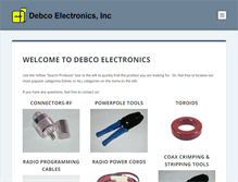 Tablet Screenshot of debcoelectronics.com